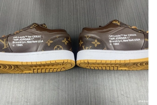 AIR WHITE-LouiV Top -LouiV 1 O-W (WITH CASE) Low JORDAN 0124